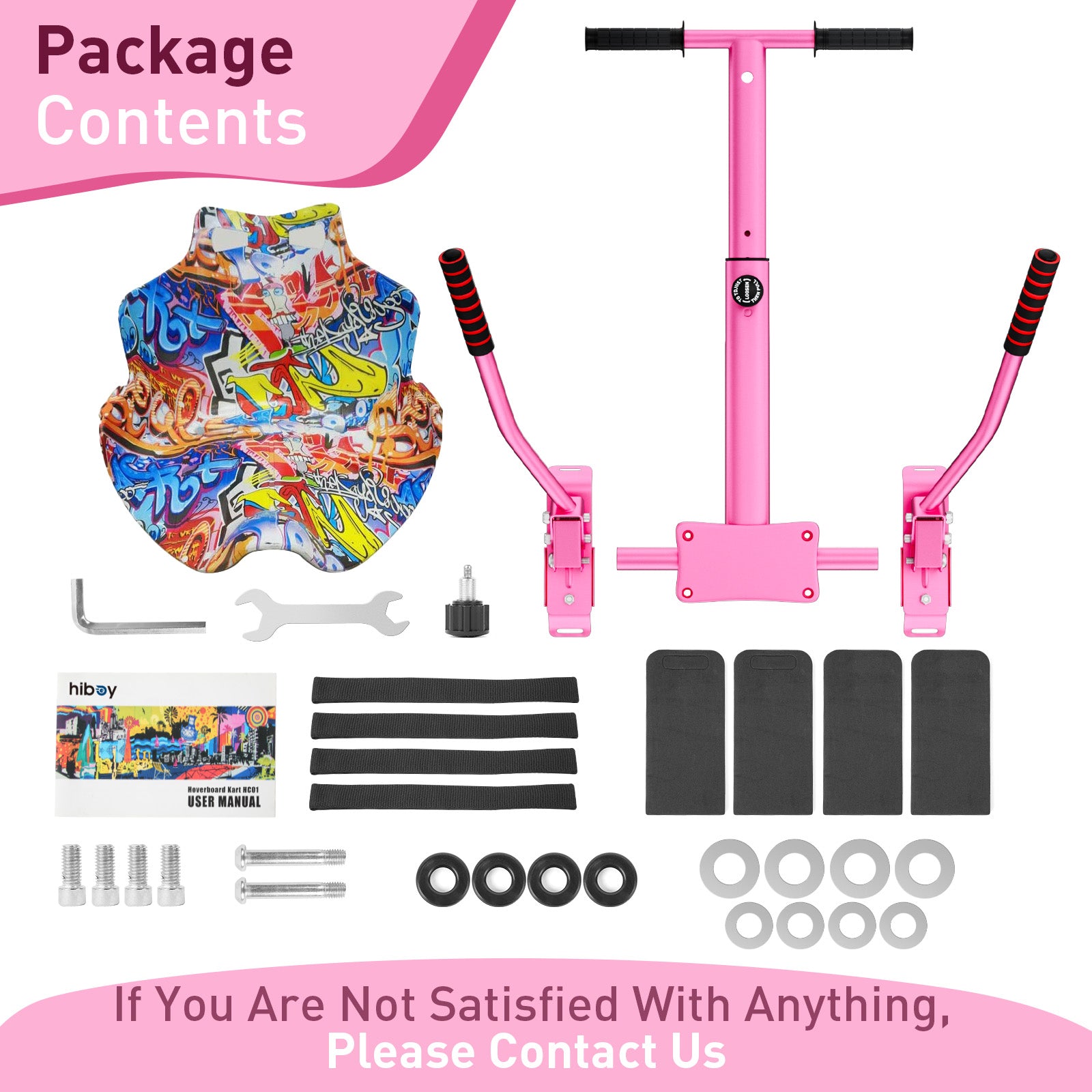 hiboy-hc-01-si-ge-kart-hoverboard-rose-graffiti-enfant-adulte image 8
