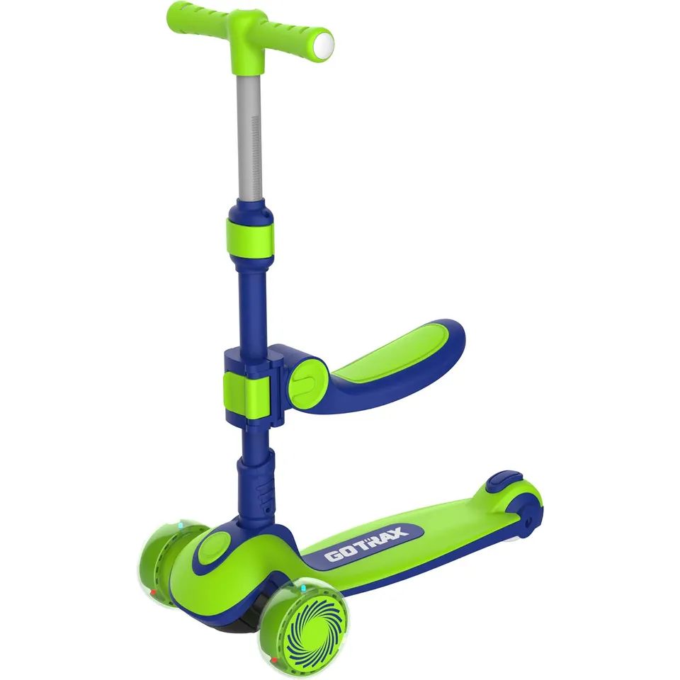 gotrax-ks2-trottinette-enfant-2-en-1-avec-selle-verte image 1