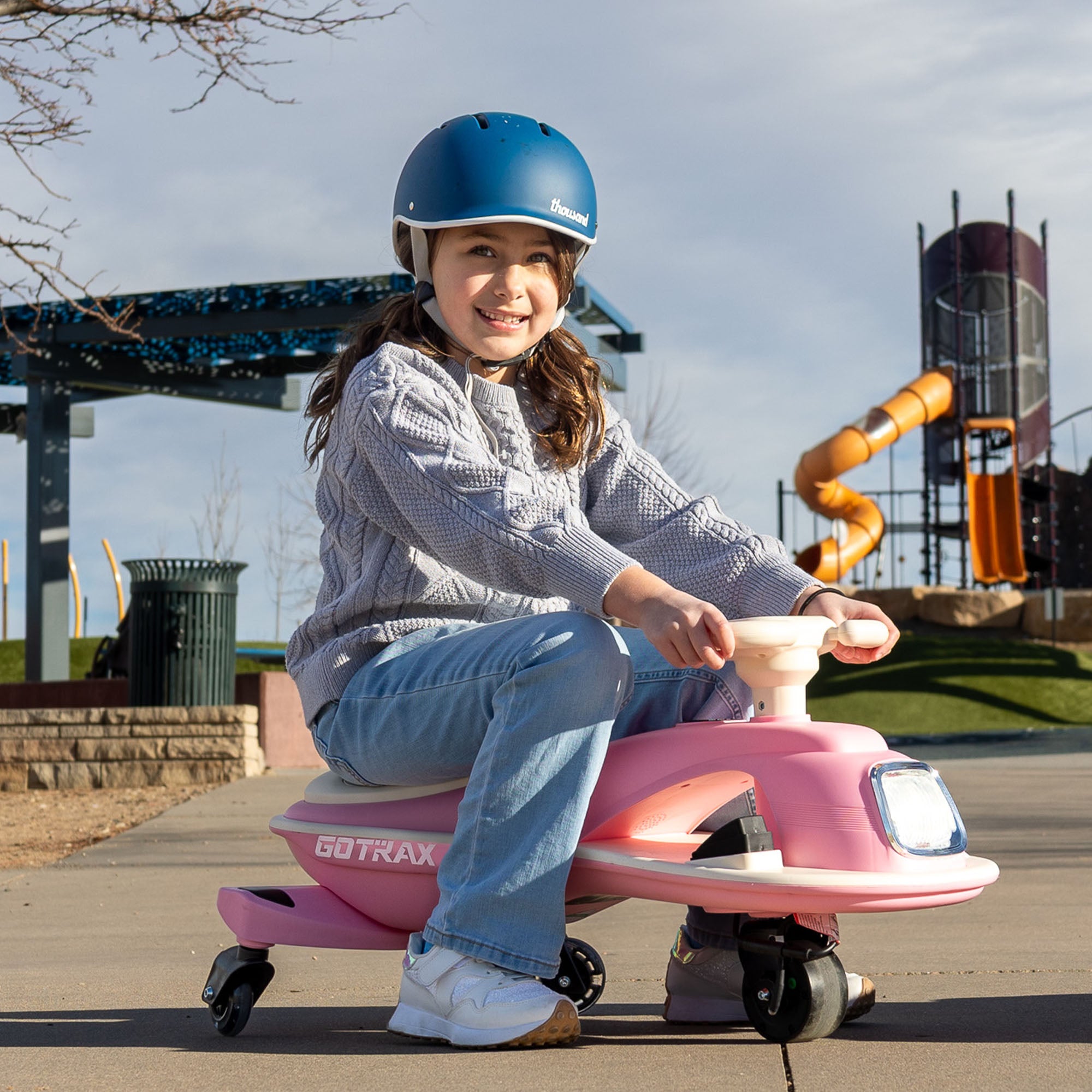 gotrax-wg1-voiture-lectrique-enfant-bleu-musique image 3
