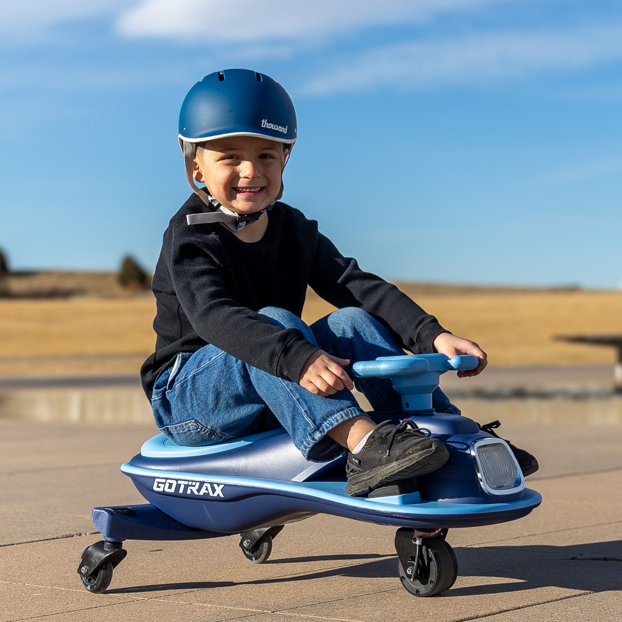 gotrax-wg1-voiture-lectrique-enfant-bleu-musique image 4