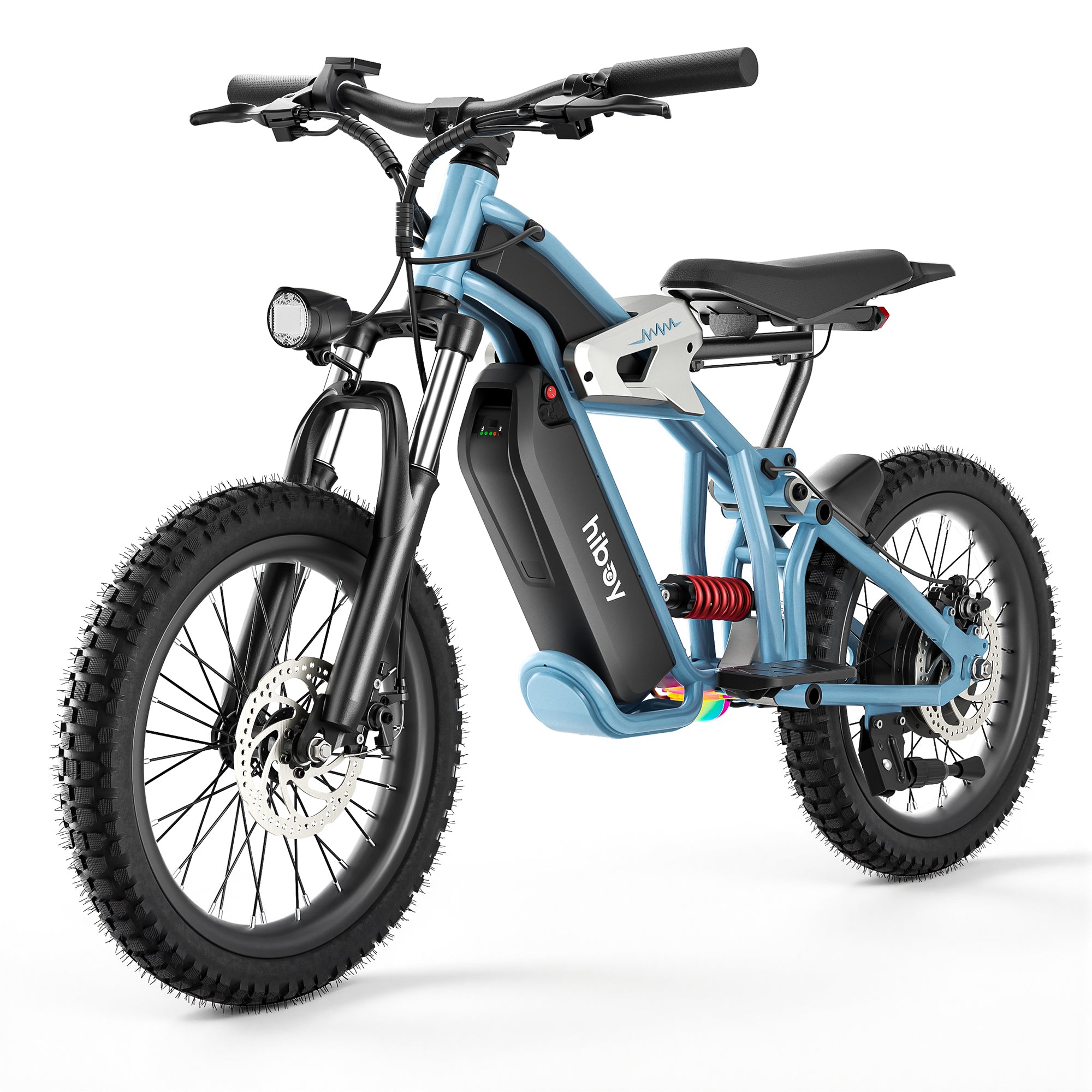 hiboy-dm14-moto-cross-lectrique-enfant-jaune-sentier image 6