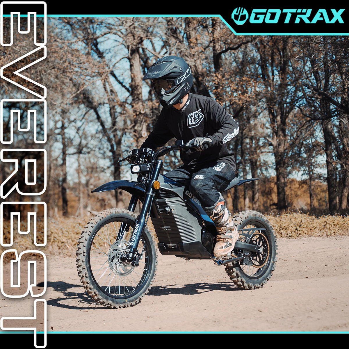 gotrax-everest-moto-cross-lectrique-dirt-bike-pneus-crampons image 2