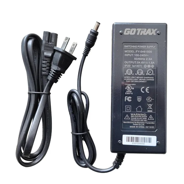 gotrax-f1-r1-z4-lite-chargeur-v-lo-lectrique-54-6v-1-5a-dc5521 image 1